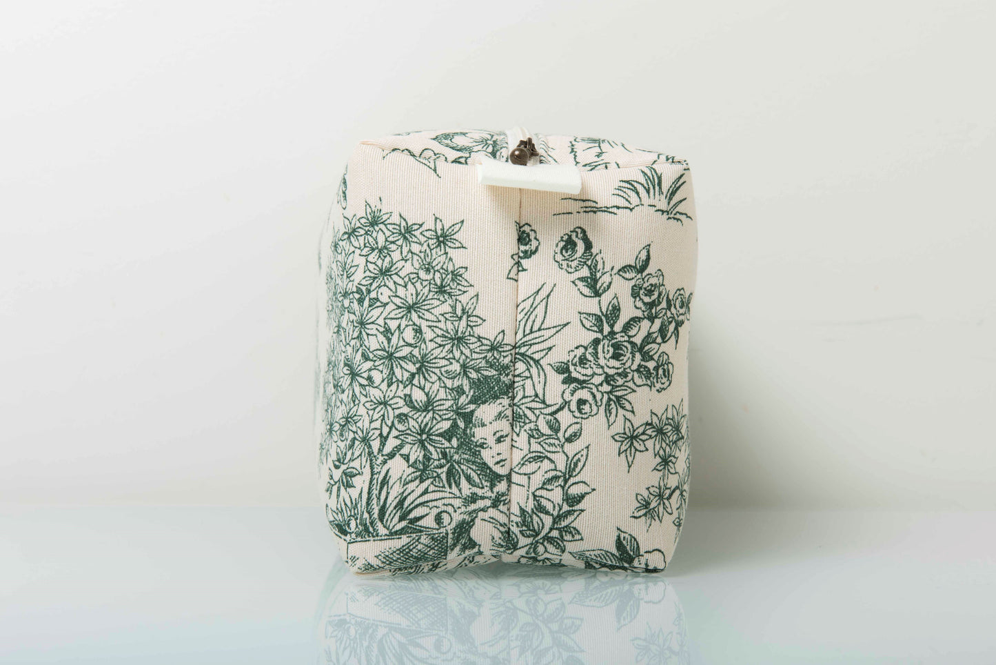 Neceser Grande - Toile de Jouy Verde