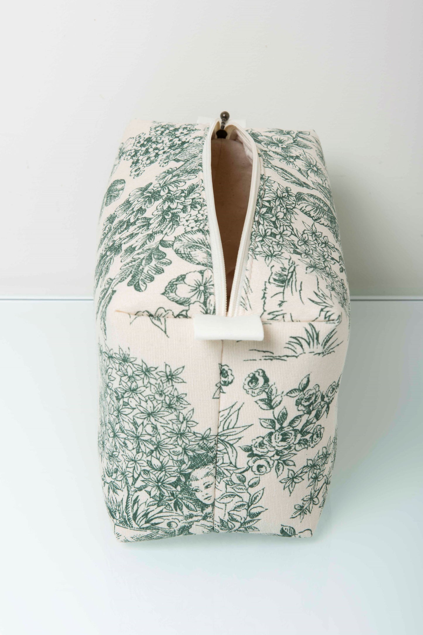 Neceser Grande - Toile de Jouy Verde