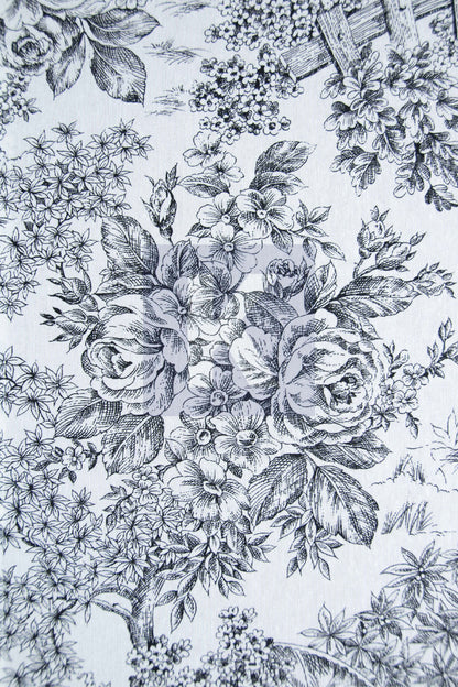 Camino de Mesa Toile De Jouy Negro