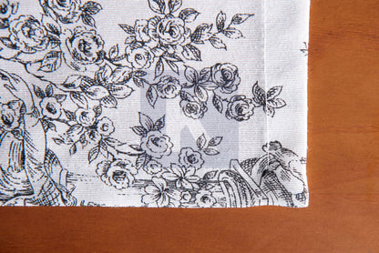 Camino de Mesa Toile De Jouy Negro